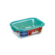 Fiambrera Rectangular con Tapa Luminarc Keep'n Lagon Turquesa 1,97 l 22 x 15,6 x 7,2 cm Vidrio (6 Unidades)