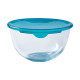 Fiambrera Redonda con Tapa Pyrex Cook & Store 16 x 16 x 10 cm Azul 1 L Silicona Vidrio (3 Unidades)