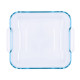 Serving Platter Pyrex Classic Squared Transparent Glass 25 x 22 x 6 cm (6 Units)