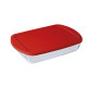 Fiambrera Rectangular con Tapa Ô Cuisine Cook&store Ocu Transparente Vidrio Silicona 4,5 L (4 Unidades)