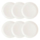 Set de Platos Luminarc Diwali 6 Unidades Blanco Vidrio (Ø 27 cm)