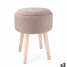 Taburete con almacenaje Vinthera Moa Madera 34 x 34 x 45 cm (2 Unidades)