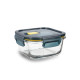 Fiambrera Hermética Quid Astral Azul Vidrio 520 ml 13,6 x 13,6 x 7 cm (12 Unidades)