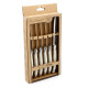 Set de Cuchillos Lou Laguiole Rustic Carnes Blanco Metal 6 Unidades