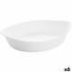 Fuente de Cocina Luminarc Smart Cuisine Ovalado Blanco Vidrio 28 x 17 cm (6 Unidades)