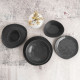 Set de Aperitivo Bidasoa Cosmos Gris Cerámica 17 cm