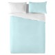 Funda Nórdica Naturals FUNDA NORDICA BICOLOR REVERSIBLE Azul Blanco Cama de 150 (240 x 270 cm)