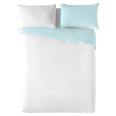 Funda Nórdica Naturals FUNDA NORDICA BICOLOR REVERSIBLE Azul Blanco Cama de 200 (280 x 270 cm)