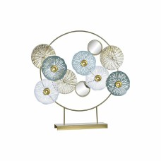 Figura Decorativa DKD Home Decor Espejo Dorado Metal (44 x 8 x 46 cm)