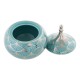 Jewelry box DKD Home Decor Porcelain Turquoise 14 x 14 x 17 cm