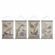 Canvas DKD Home Decor Birds 60 x 2 x 90 cm Cottage (4 Pieces)