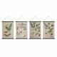 Canvas DKD Home Decor Flowers 60 x 2 x 90 cm Cottage (4 Pieces)