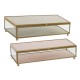 Caja-Joyero DKD Home Decor New Hygge Cristal Beige Rosa Metal 25 x 10 x 5 cm (2 Unidades)