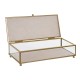 Caja-Joyero DKD Home Decor New Hygge Cristal Beige Rosa Metal 25 x 10 x 5 cm (2 Unidades)