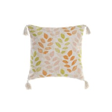 Cushion DKD Home Decor Beige 45 x 10 x 45 cm Multicolour Flowers Boho