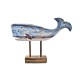 Decorative Figure DKD Home Decor 40 x 10 x 30 cm Blue Brown Whale