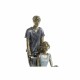 Decorative Figure DKD Home Decor 17,5 x 7,5 x 24,5 cm Blue Golden Pair