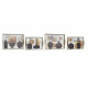 Set of trays DKD Home Decor Vase Black Golden White 40 x 30 x 6 cm Modern (2 Units)