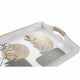Set of trays DKD Home Decor Vase Black Golden White 40 x 30 x 6 cm Modern (2 Units)
