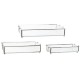 Set of trays DKD Home Decor Crystal Metal Transparent (31 x 18 x 5,5 cm)