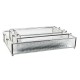 Set of trays DKD Home Decor Crystal Metal Transparent (31 x 18 x 5,5 cm)