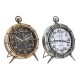 Table clock DKD Home Decor World Map 22 x 17 x 29 cm Crystal Silver Black Golden White Iron (2 Units)