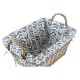 Basket DKD Home Decor Polyester wicker 40 x 30 x 20 cm