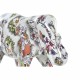 Decorative Figure DKD Home Decor 23 x 9 x 17 cm Elephant White Multicolour Colonial