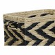 Basket set DKD Home Decor Natural Black Light brown Natural Fibre (41 x 30 x 23 cm)