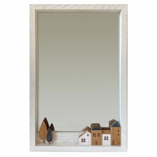 Espejo de pared DKD Home Decor Madera Blanco Casas (36 x 4 x 60 cm)