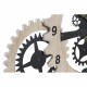 Wall Clock DKD Home Decor Natural Black MDF Gears (70 x 4 x 45 cm)