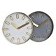 Wall Clock DKD Home Decor 35,5 x 4,2 x 35,5 cm Crystal Grey Golden Aluminium White Modern (2 Units)