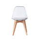 Silla de Comedor DKD Home Decor Gris Madera Policarbonato (54 x 47 x 81 cm)