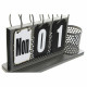 Desktop Calendar DKD Home Decor 26 x 8 x 18 cm Black Metal Light grey