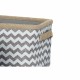 Basket set DKD Home Decor 36 x 31 x 20 cm Grey Polyester Zigzag White Jute Boho