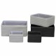 Basket set DKD Home Decor 41 x 30 x 18 cm Black White polypropylene