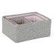 Basket set DKD Home Decor 41 x 29 x 18 cm Silver Grey Pink polypropylene