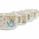 Juego de Tazas de Café DKD Home Decor Metal Multicolor 260 ml Dolomita (4 Piezas)