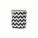 Basket DKD Home Decor 8424001855759 38 x 38 x 45 cm Black Polyester Zigzag White Modern Jute