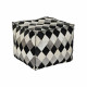 Pouffe DKD Home Decor Polyester Leather (45 x 45 x 40 cm)