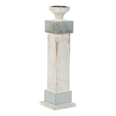 Candleholder DKD Home Decor White Mango wood (16.5 x 16.5 x 61 cm)