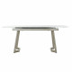 Dining Table DKD Home Decor Crystal Golden Metal White (140 x 80 x 76 cm)