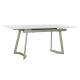 Dining Table DKD Home Decor Crystal Golden Metal White (140 x 80 x 76 cm)