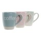 Taza Mug DKD Home Decor Multicolor Azul Rosa Madera de caucho Verde Gres 160 ml (3 Unidades) (7 pcs)