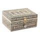 Caja-Joyero DKD Home Decor 17,5 x 12,5 x 8,5 cm Champán Beige Madera Aluminio