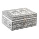 Caja-Joyero DKD Home Decor 17,5 x 13 x 8 cm Plateado Madera Aluminio Verde