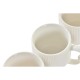 Set of 6 Cups with Plate DKD Home Decor Natural Porcelain White 90 ml