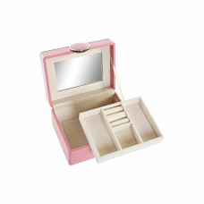 Jewelry box DKD Home Decor 23 x 17 x 10 cm Pink Polyurethane MDF Wood