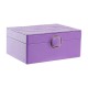 Caja-Joyero DKD Home Decor 17 x 13 x 8,5 cm Lila Poliuretano Madera MDF