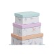 Set de Cajas Organizadoras Apilables DKD Home Decor Marino Cartón (43,5 x 33,5 x 15,5 cm)